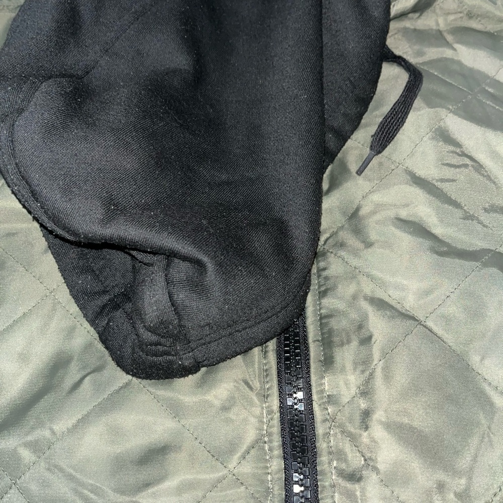 American Rag Men’s Hooded Bomber Jacket L – Olive Green Streetwear - Picture 3 of 8